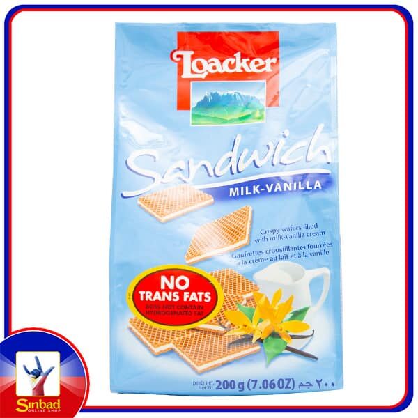 Loacker Milk Vanilla Sandwich Wafers 200g