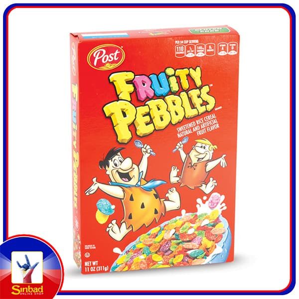Post Fruity Pebbles Sweetened Rice Cereal 311g