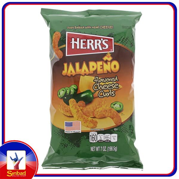 Herrs Jalapeno Flavored Cheese Curls 198.5g