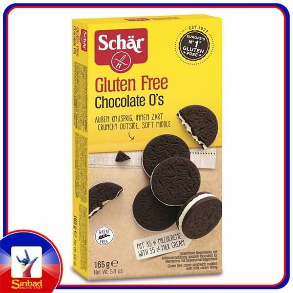 Schar Gluten Free chocolate & cookies Biscuit with milk cream 165g