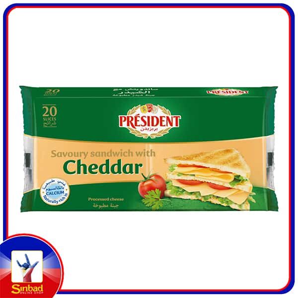 President Sandwich With Cheddar Cheese 20 Slices 400g