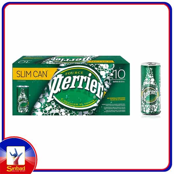 Perrier Natural Sparkling Mineral Water Regular 250ml x 10 Pieces