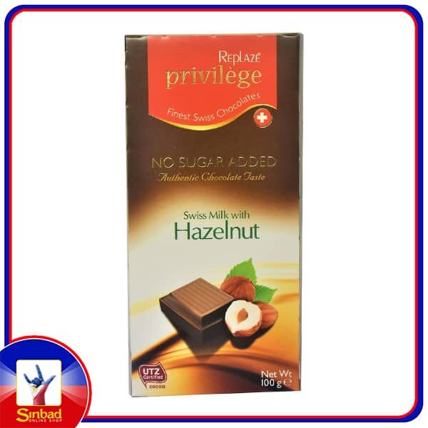 Replaze Privilege MILK HAZELNUT chocolate 100g