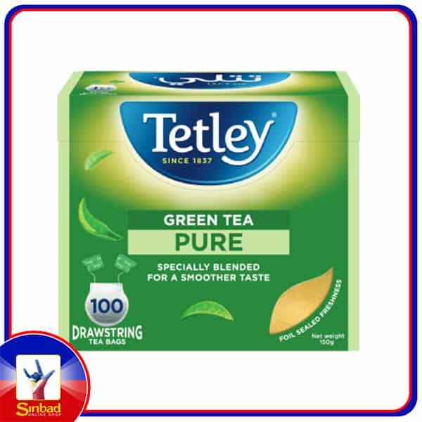 Tetley Drawstring Pure Green Tea 100s (New Look)