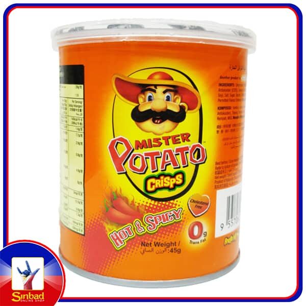 Mister Potato Crisps Hot & Spicy   45gm