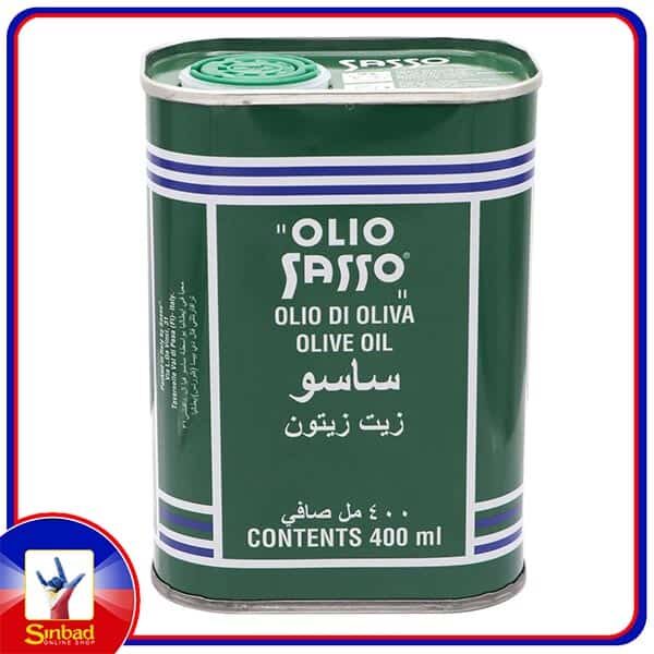 SASSO OLIVE OIL IN TIN (GREEN)  400 ML