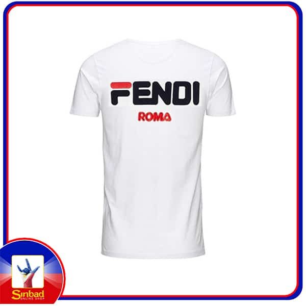 Unisex t-shirt, printed with the Fendi logo- white color