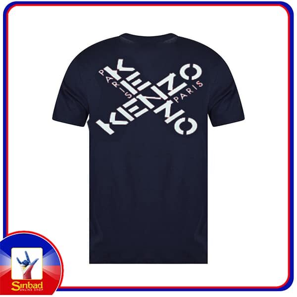 Unisex t-shirt, printed with the kenzo logo- dark blue color