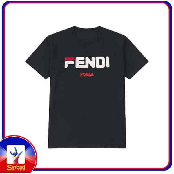 Unisex t-shirt, printed with the Fendi logo-black color