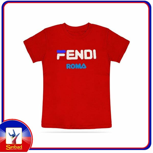 Unisex t-shirt, printed with the Fendi logo-red color