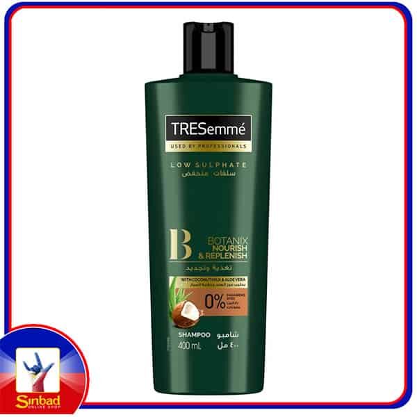 TRESemme Botanix Natural Nourish & Replenish Shampoo with Coconut Milk & Aloe Vera for Dry Hair 400ml