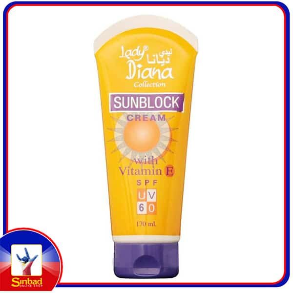 Lady Diana SPF04 UV 60 Sunblock and Whitening Lotion for Face and Body, 170 ml