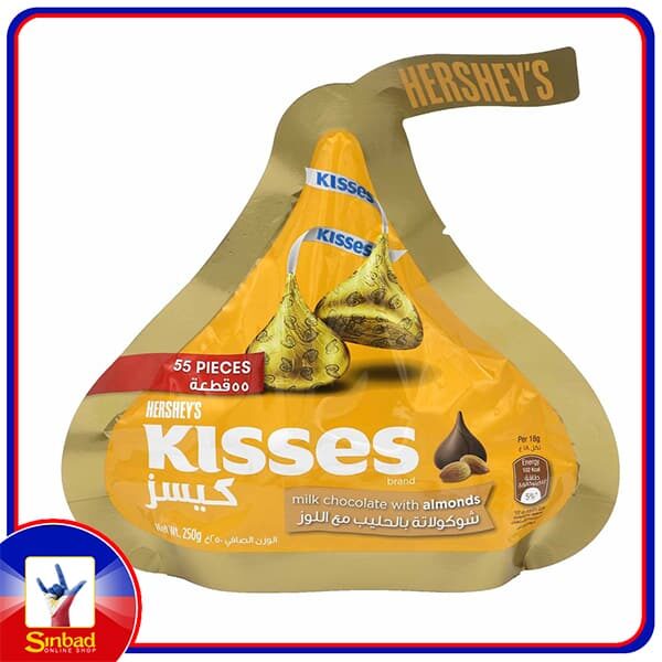 Hersheys Kisses Milk Chocolate With Almond 250g