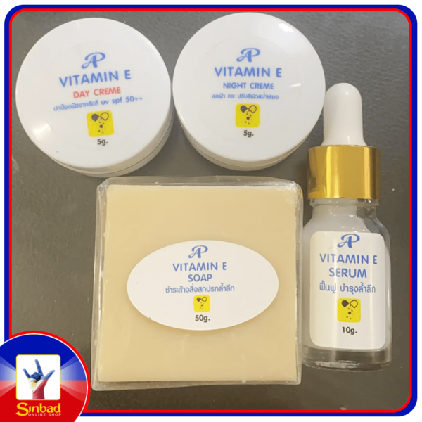 Vitamin E Extra Whitening Set Cream AHA+Vitamin C + Vitamin E
