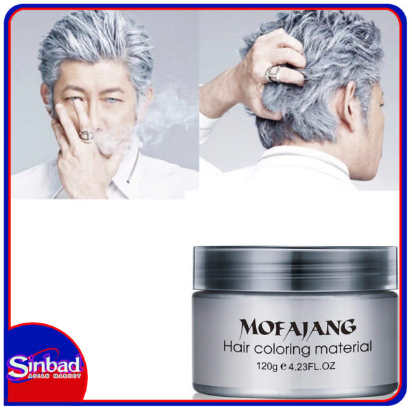 Buy Mofajang Color Hair Wax Styling Pomade Silver Grandma Grey Disposable Natural  Hair Strong Gel Cream Hair Dye For Women Men 120g Online in Kuwait | Sinbad  Online Shop