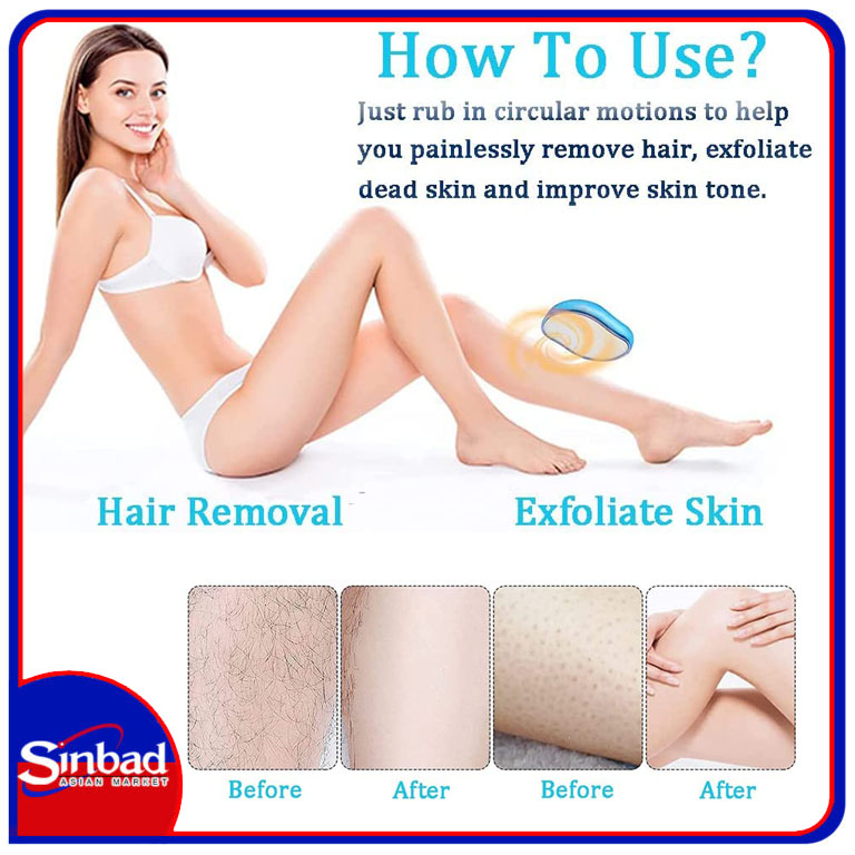 Fast Exfoliate Crystal Hair Eraser Magic Crystal Painless Hair Remover |  Crystal Hair Eraser For Women Legs Painless Magic Crystal Hair Removal Fast  Exfoliate 