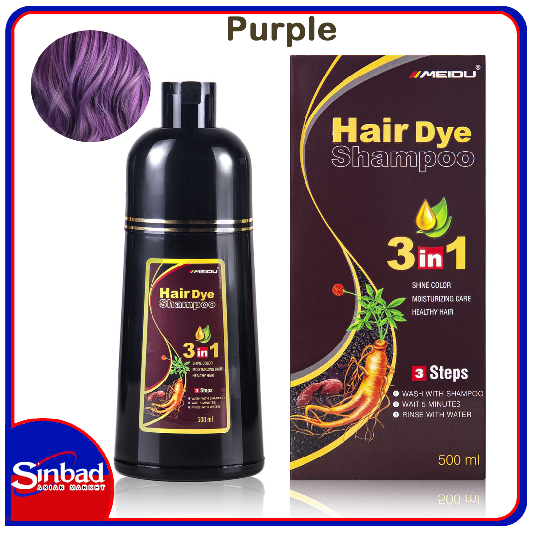 Buy Meidu Hair Dye Shampoo 3in1 purple 500ml Online in Kuwait | Sinbad Online  Shop